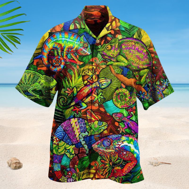 Life Is Better With A Lizard Hawaiian Shirt For Summer Vacation Beach Travel And Relaxed Casual Wear