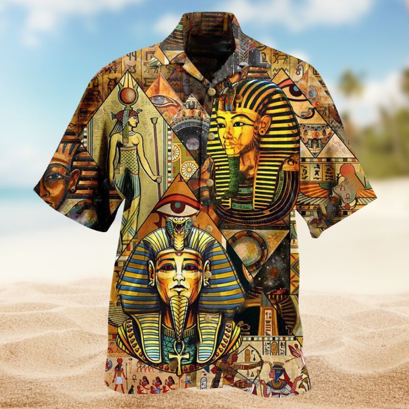 Life Of Egyptian Pyramids Hawaiian Shirt For Island Holidays Cultural Pride And Casual Vacation Style
