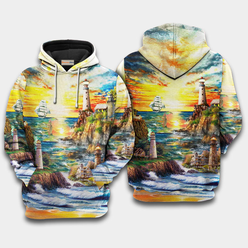 Lighthouse Love Ocean Hoodie For Sea Inspired Outfits Travel And Thoughtful Gifting