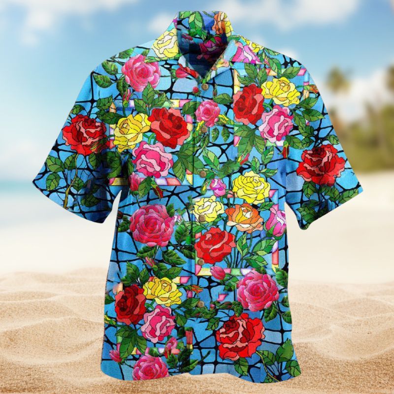 Flowers Love Is A Rose That Blooms Forever Hawaiian Shirt For Summer Vacation Beach Travel And Relaxed Casual Wear