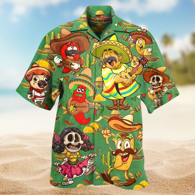 Mexican Food Culture Hawaiian Shirt For Island Getaways Beach Parties And Comfortable Vacation Style