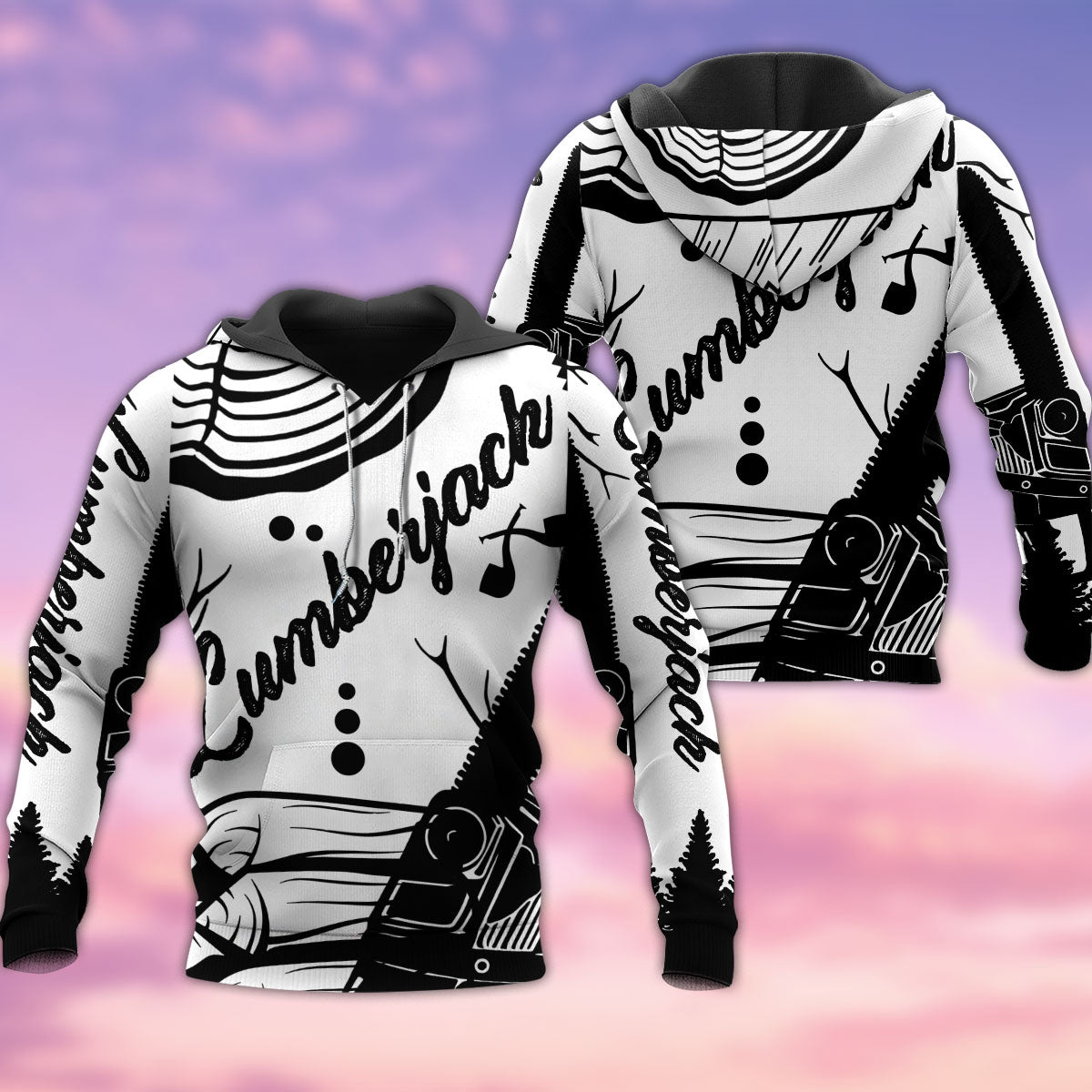 Black White Lumberjack Hoodie For Relaxed Daily Wear Weekend Outings And Thoughtful Gifting