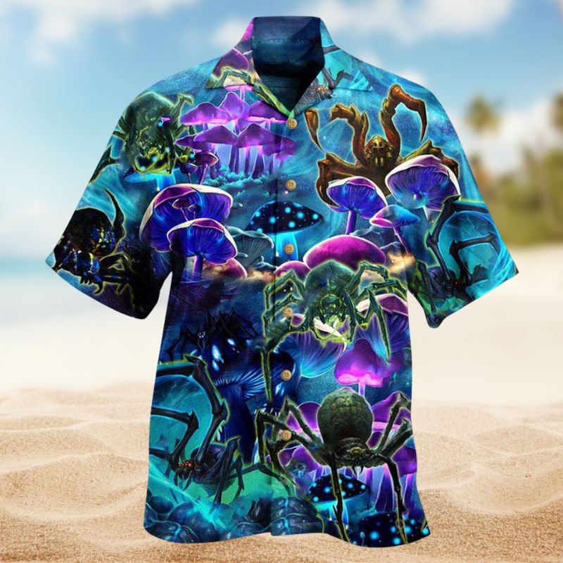Magical Spiders Hawaiian Shirt For Coastal Adventures Outdoor Gatherings And Casual Warm Weather Wear