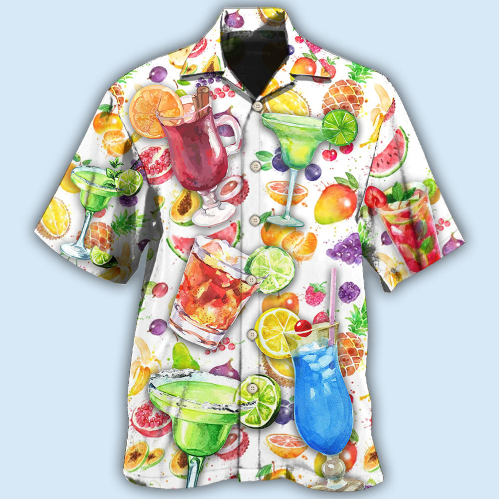 Colorful Cocktail Margarita Hawaiian Shirt For Beach Days, Coastal Adventures, And Thoughtful Gift Giving