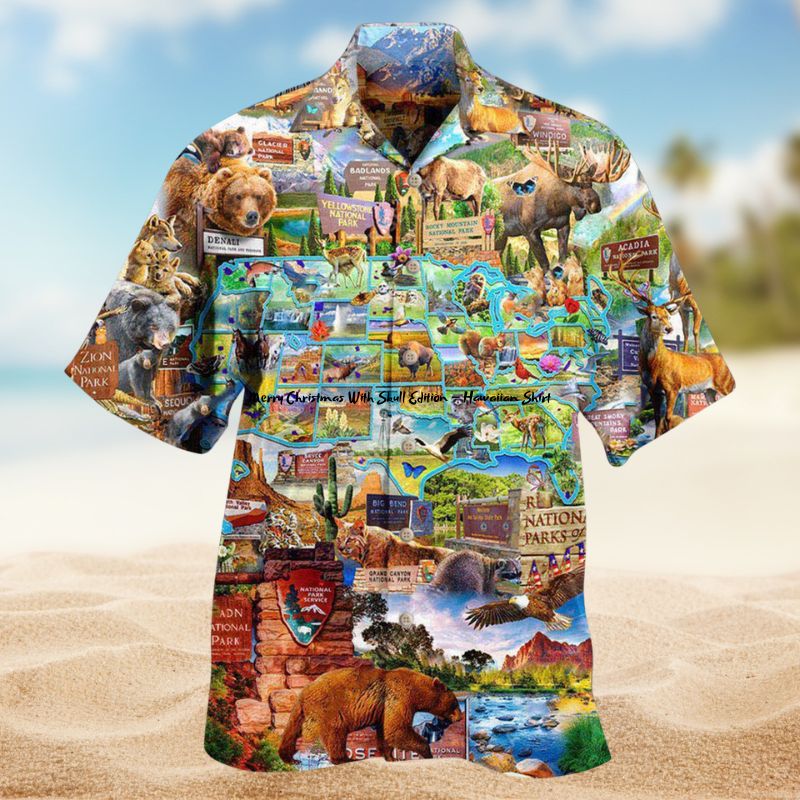Forest Wildlife Adventure Hawaiian Shirt For Tropical Travel Outdoor Parties And Relaxed Casual Wear