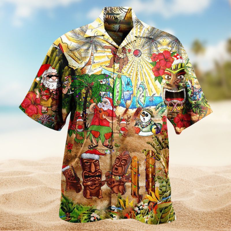 Hawaiian Christmas Hawaiian Shirt For Summer Gatherings Festive Travel And Comfortable Everyday Wear