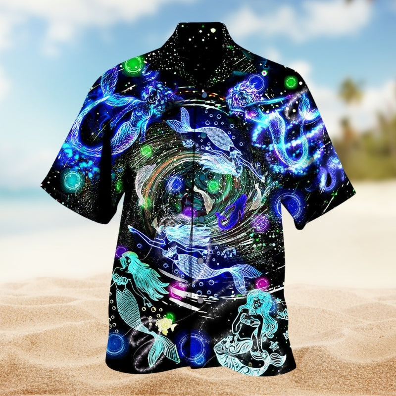 Neon Christmas Light Hawaiian Shirt Design View For Weekend Trips