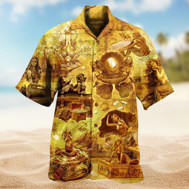 Mermaid Sea Treasure Hawaiian Shirt For Beach Days, Summer Outings, And Thoughtful Gift Giving