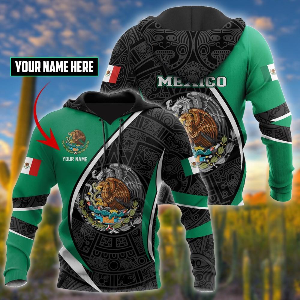 Green Mexico Theme Personalized Hoodie For Casual Outfits Outdoor Trips And Comfortable Layering