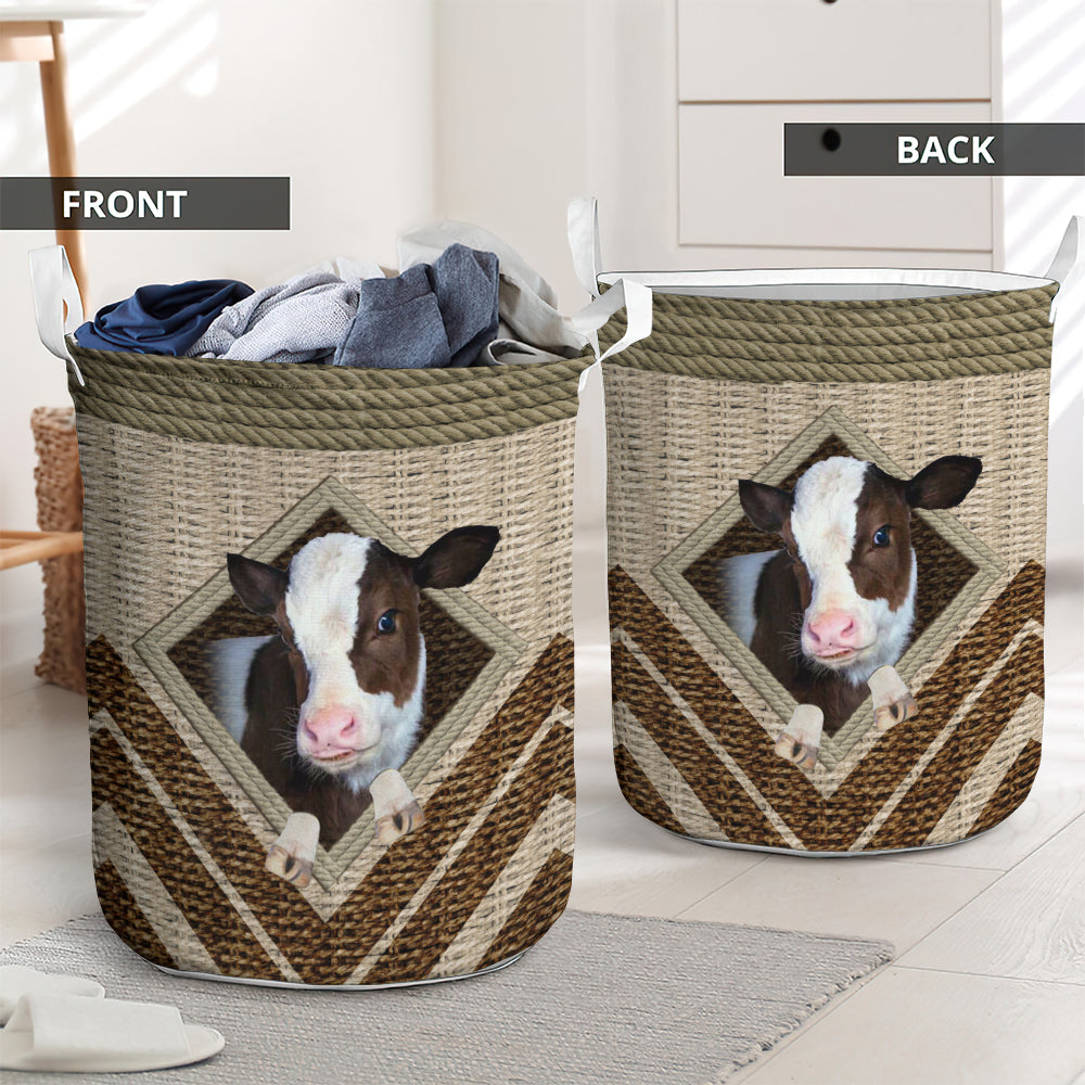 Cow Rope Handmade Laundry Basket For Room Home Organizer