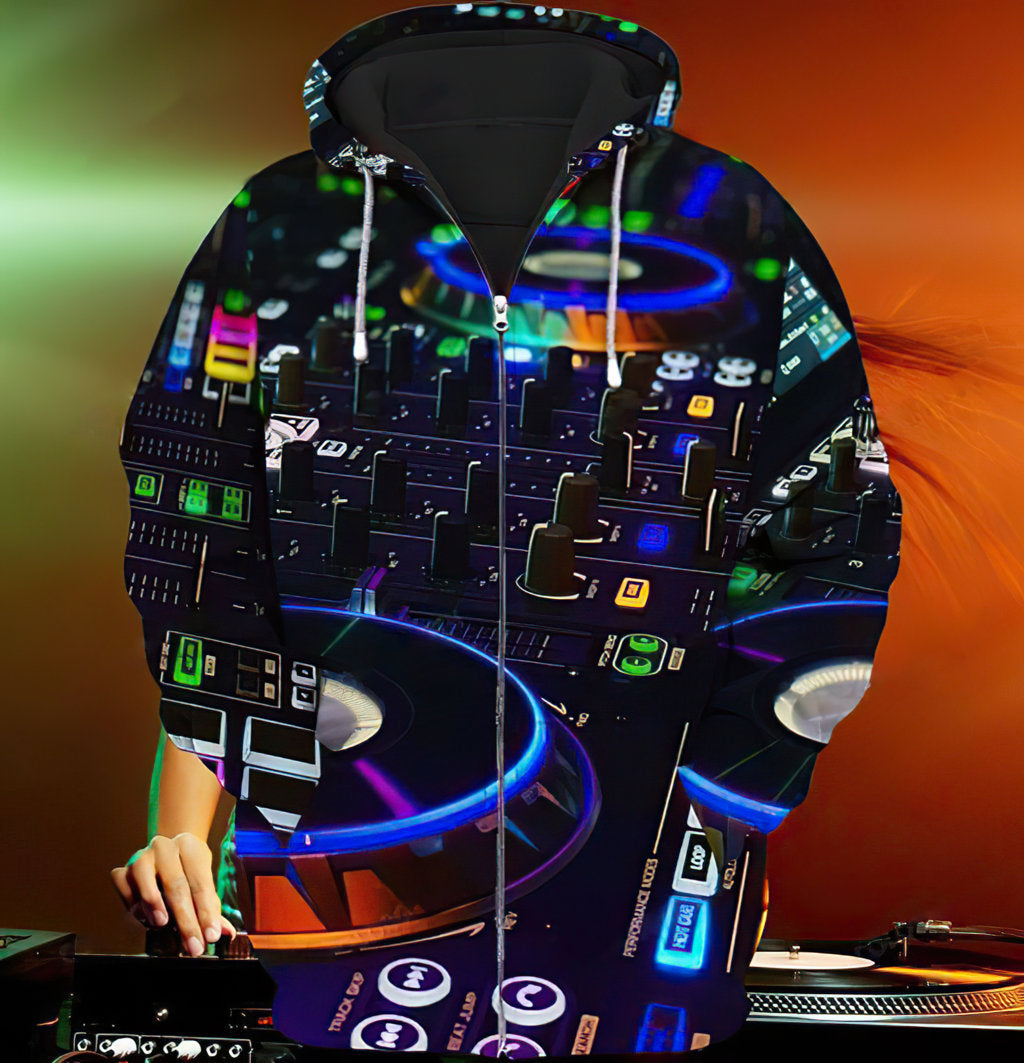 Modern DJ Hoodie For Festival Outfits Music Events And Relaxed Daily Style