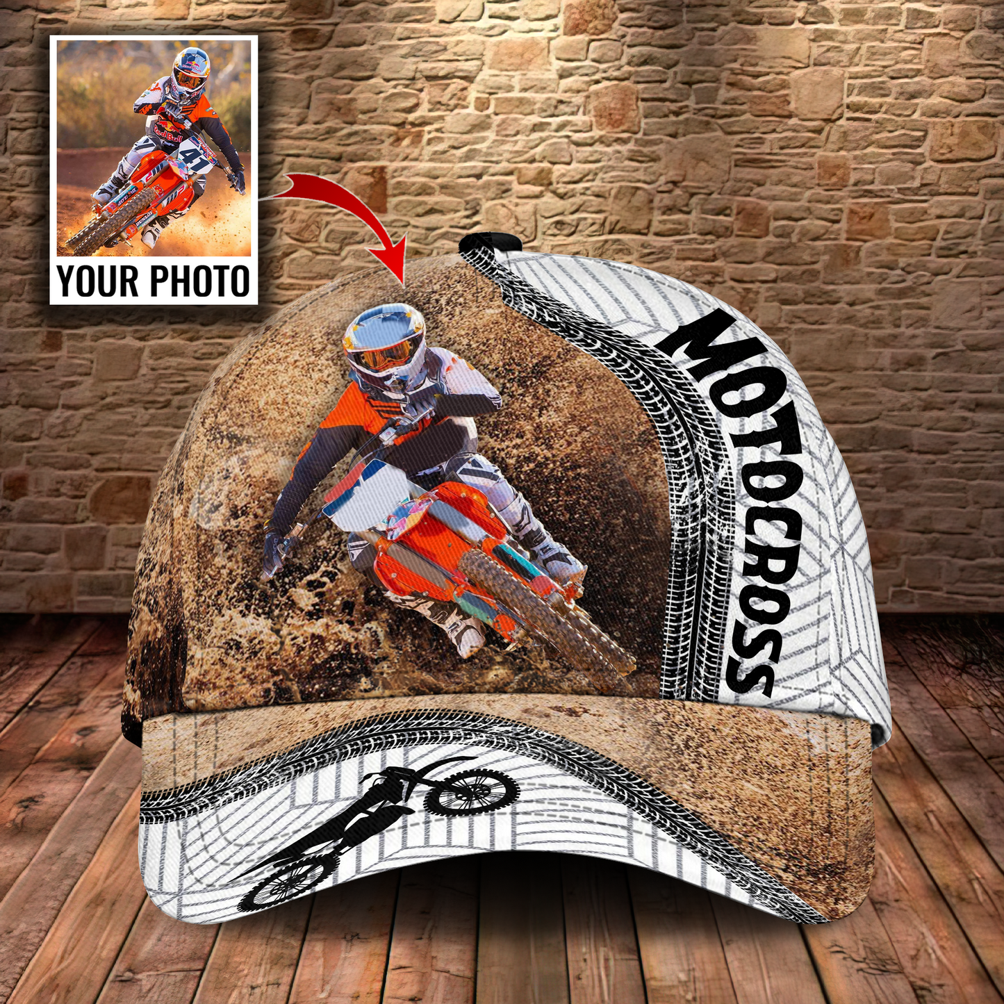 Motocross Custom Photo Classic Cap For Outdoor Events Beach Travel And Relaxed Daily Style