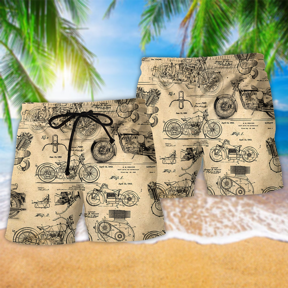Motorcycle Finding Original Motorcycles Hawaiian Beach Shorts For Road Trips And Summer Travel