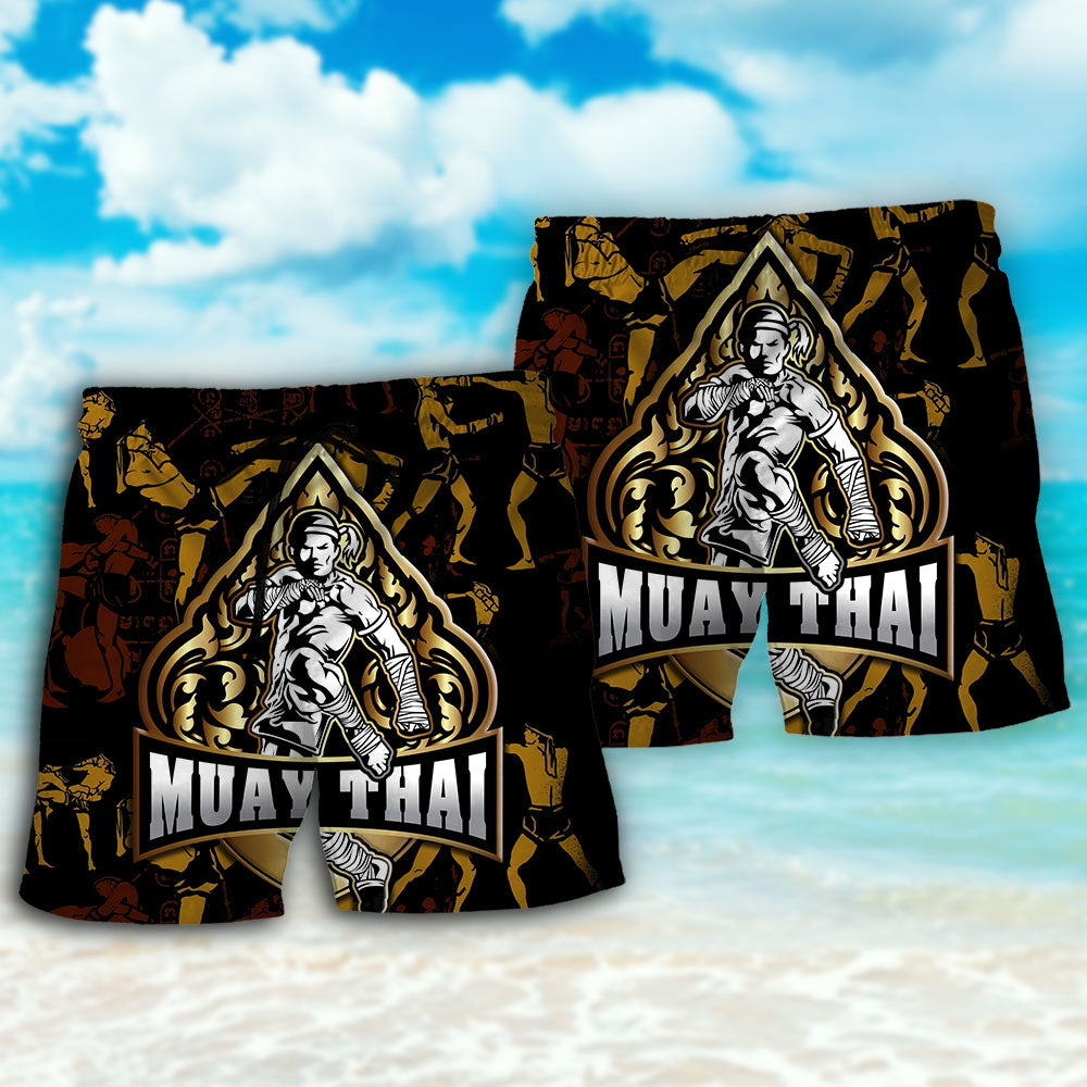 Muay Thai Power And Strength Beach Shorts For Warm Weather Travel And Everyday Comfort