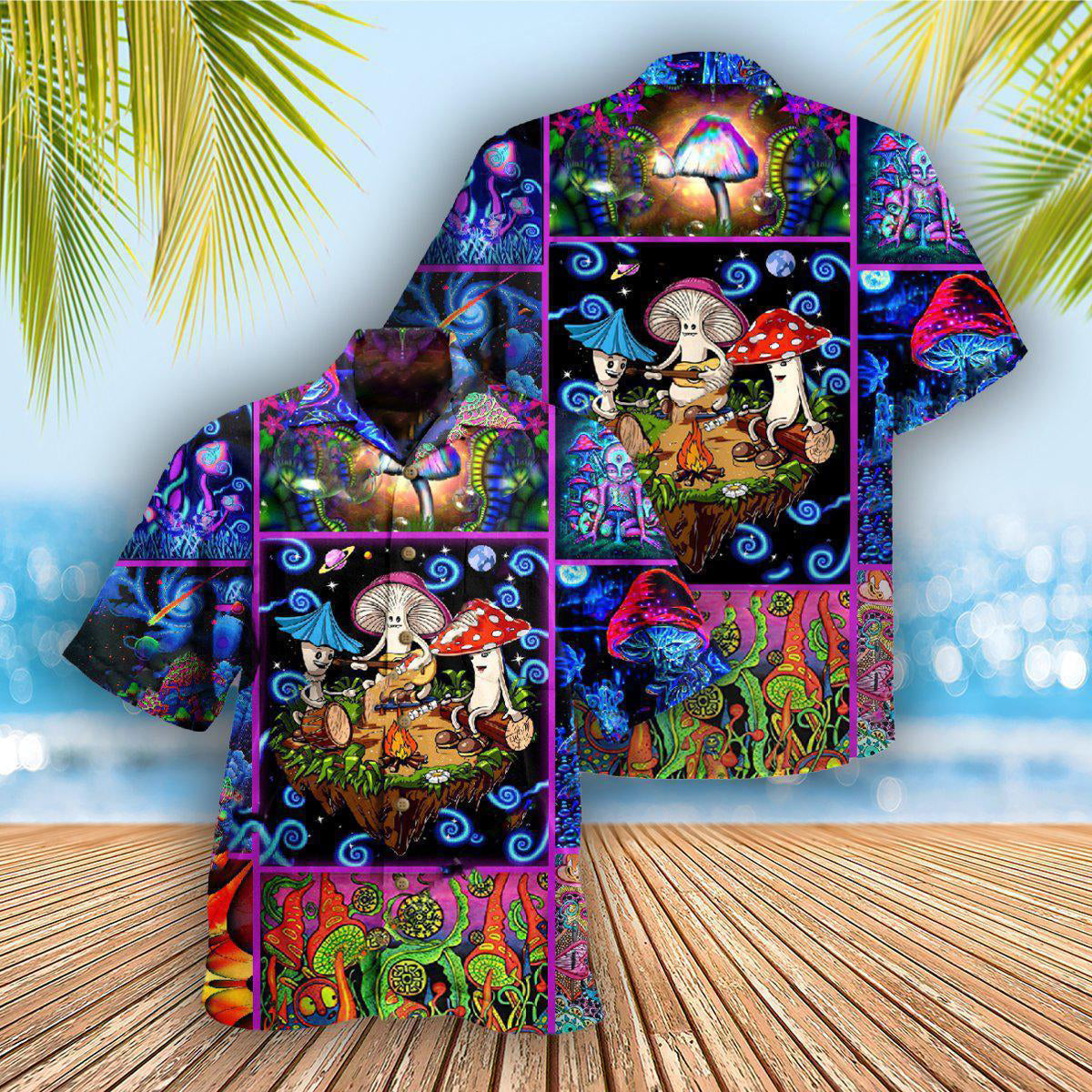Mushroom And Forest Hawaiian Shirt With All Over Print For Coastal Adventures Summer Events And Everyday Comfort