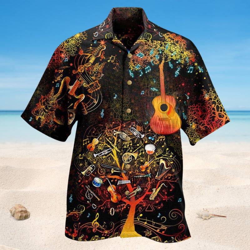 Music Nocturne Hawaiian Shirt For Beach Days, Summer Outings, And Thoughtful Gift Giving