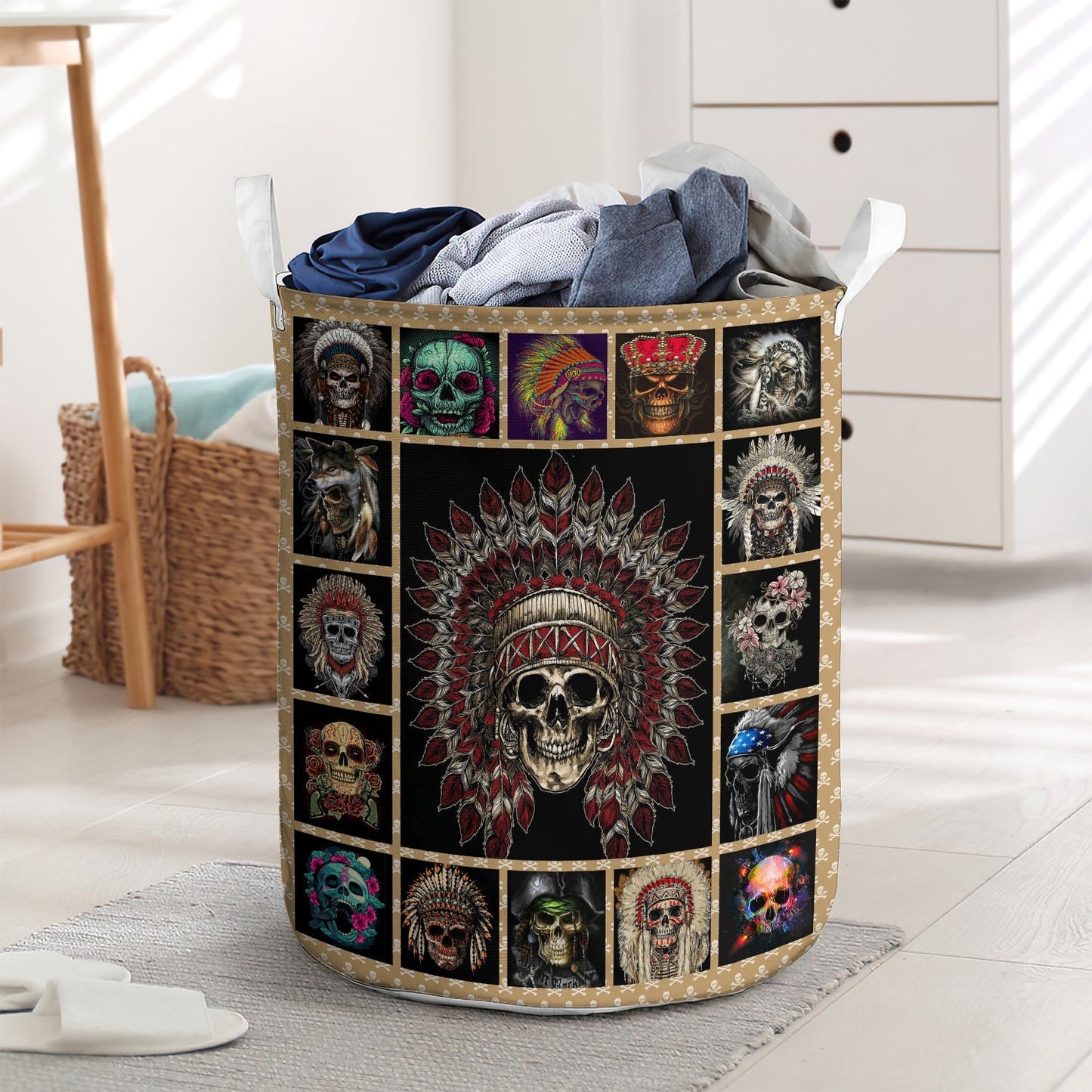 The Native American Peace Laundry Basket For Bathroom Bedroom Storage