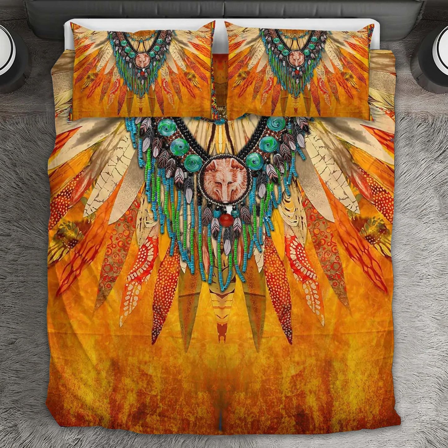 Native American Sunset Bedding Cover For Southwestern Bedroom Decor