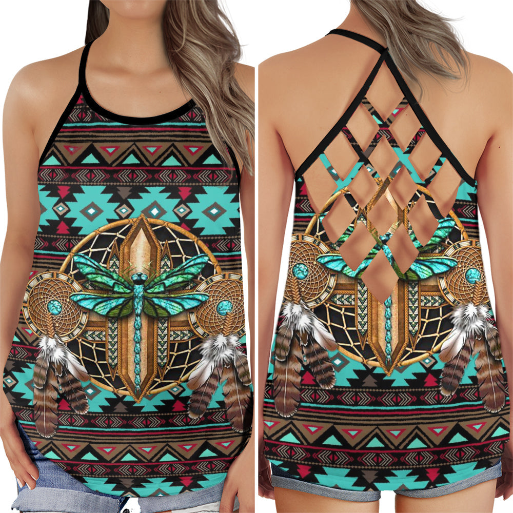 Dragonfly Lover Nature Hollow Tank Top For Yoga Practice And Summer Outings