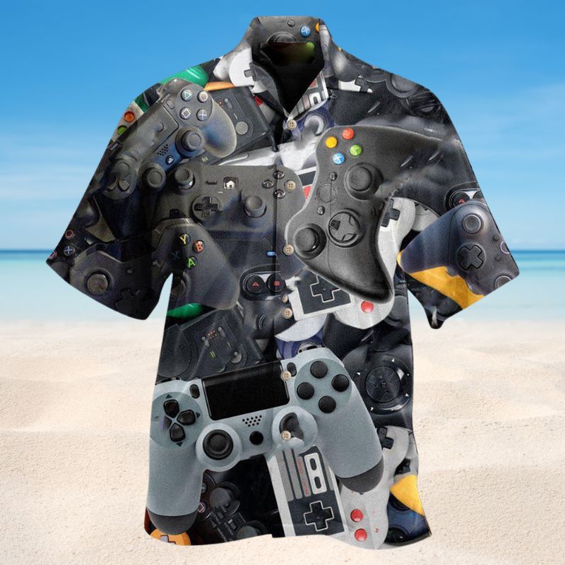 Video Game Controller Challenge Hawaiian Shirt For Summer Vacation Beach Travel And Relaxed Casual Wear