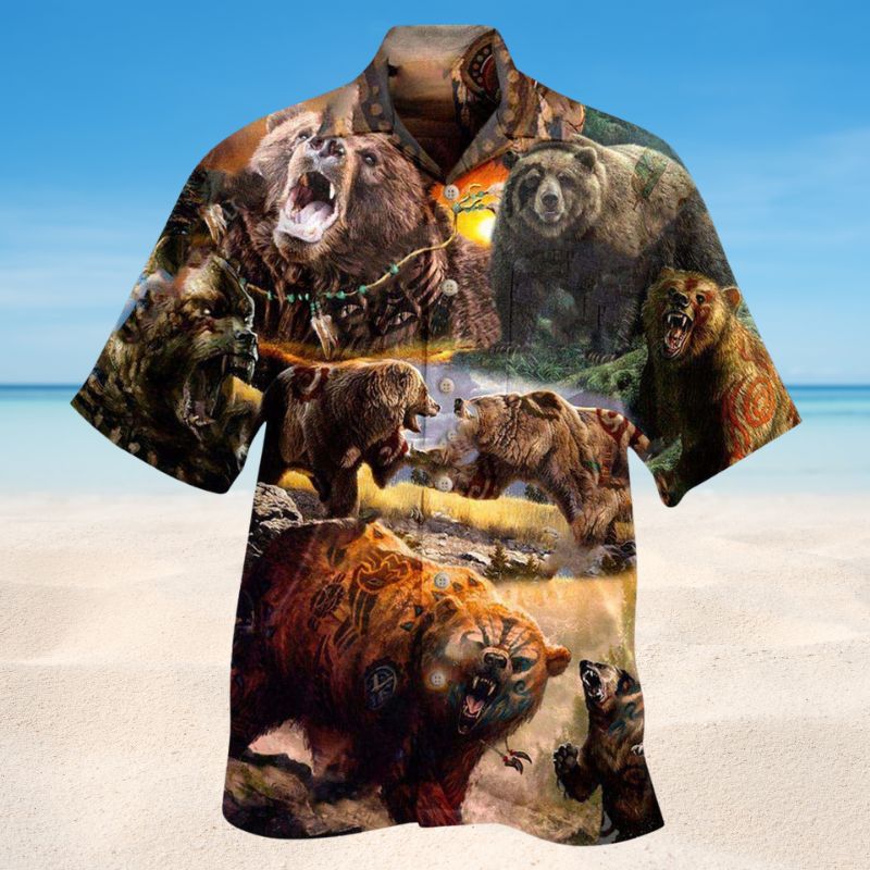 Bears Keep The Native Spirit Hawaiian Shirt For Summer Vacation Beach Travel And Relaxed Casual Wear