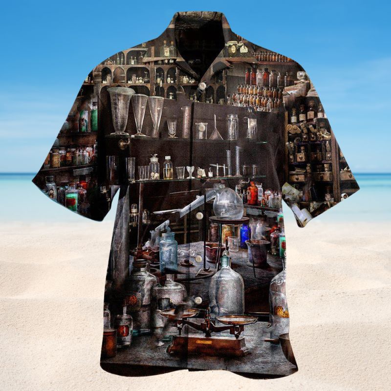 Chemistry Lab Humor Hawaiian Shirt For Island Getaways Beach Parties And Comfortable Vacation Style