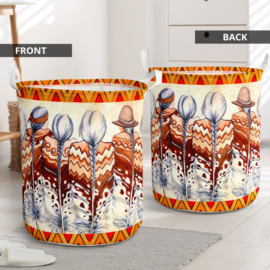 Native American Honoring Laundry Basket For Bathroom Bedroom Storage
