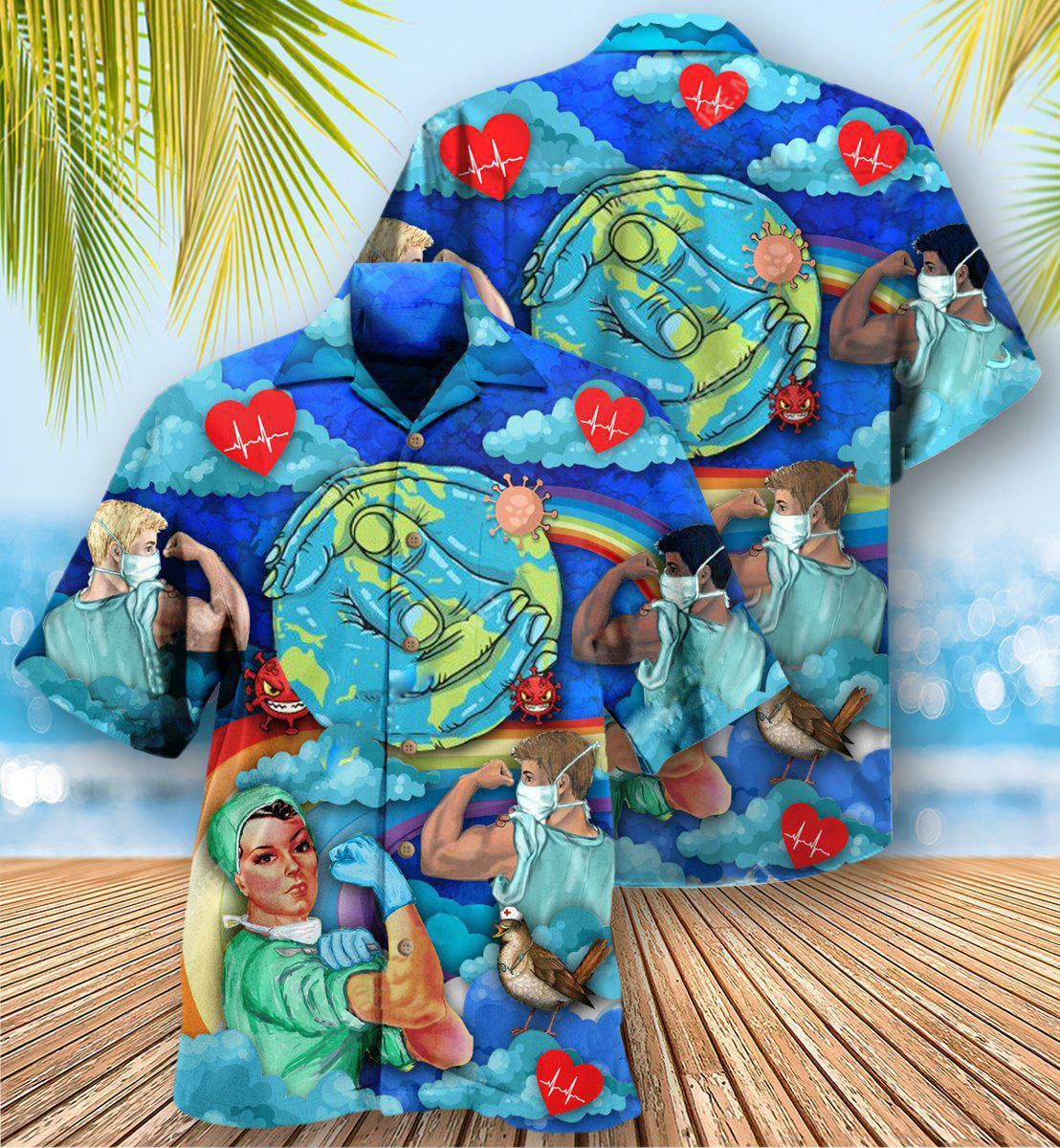 Nurse Hawaiian Shirt With All Over Print For Beach Days Resort Trips And Relaxed Everyday Style