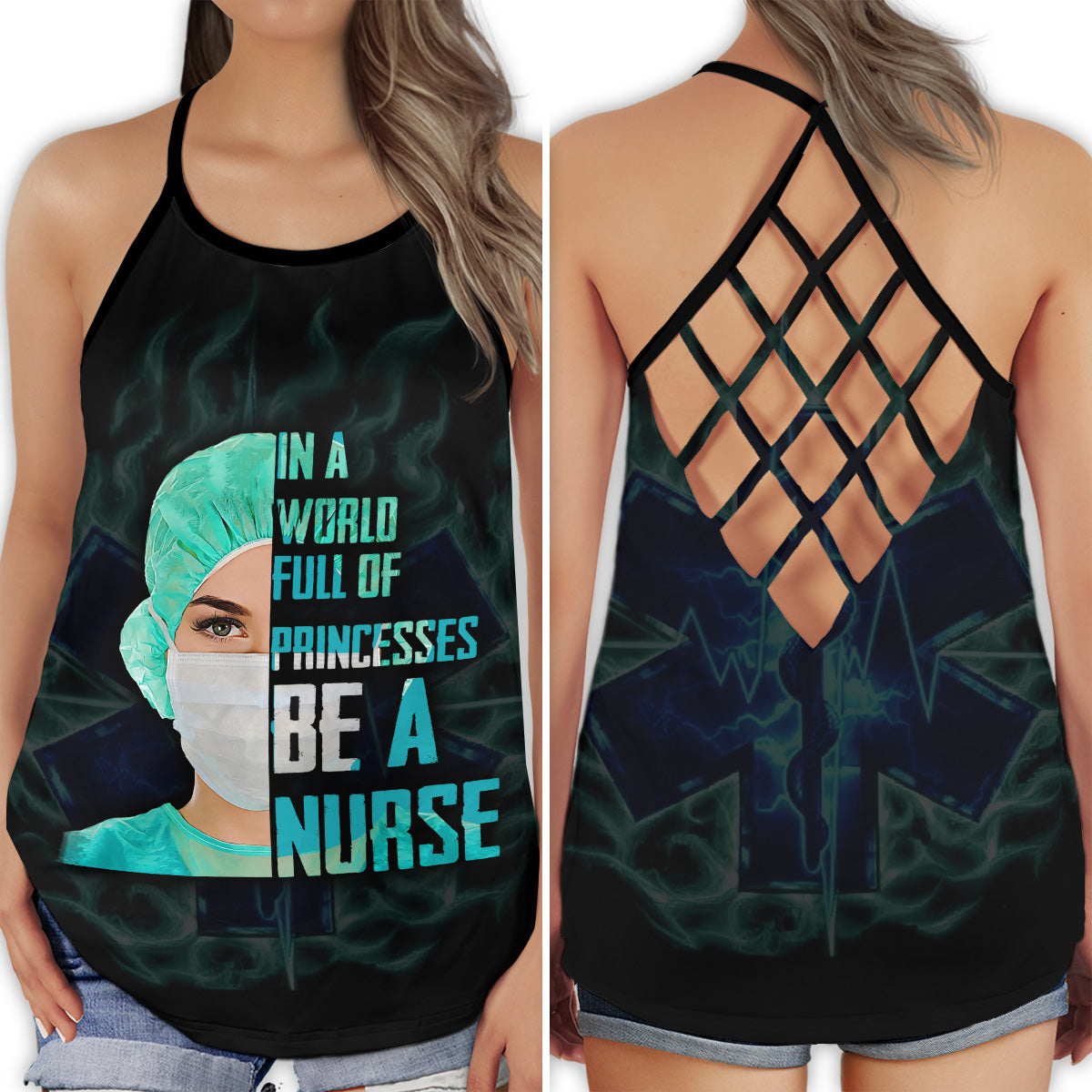 In A World Full Of Princesses Be A Nurse Hollow Tank Top For Yoga Workouts And Casual Wear