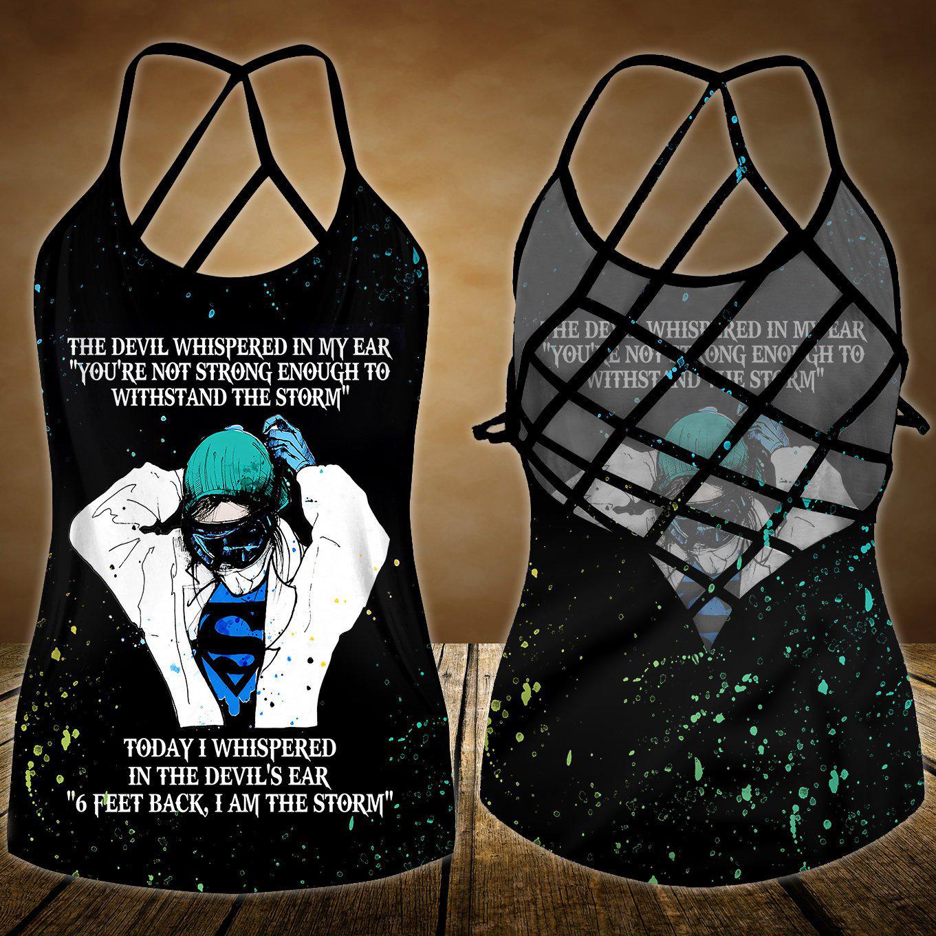 Nurse Strength Hollow Tank Top For Fitness Activities And Relaxed Style