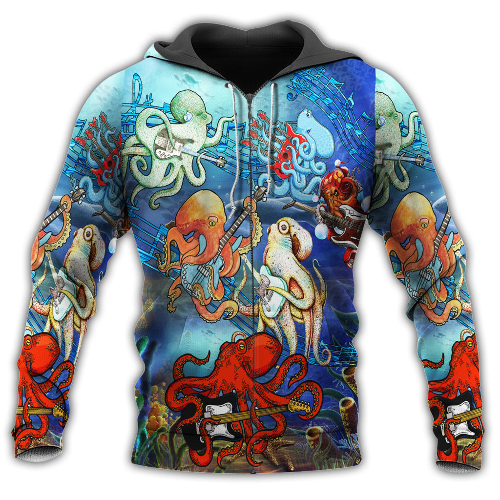 Rocktopus Music Octopus Hoodie For Studio Life Casual Travel And Everyday Comfort
