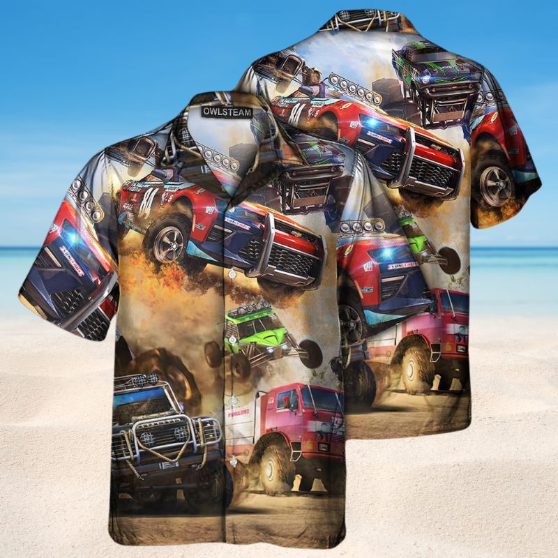 Road Racing Hawaiian Shirt For Coastal Travel, Casual Events, And Comfortable Summer Wear
