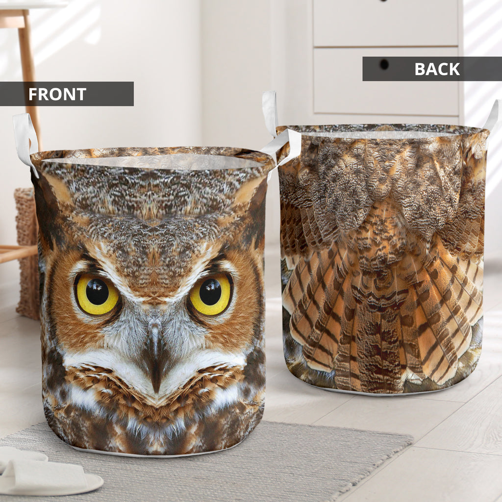 Owl Face And Butt Laundry Basket For Room Home Organizer