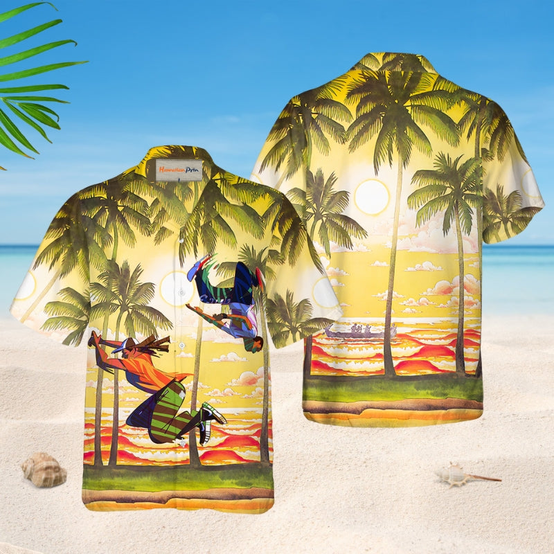 Colorful Parkour Hawaiian Shirt For Beach Days, Summer Outings, And Thoughtful Gift Giving