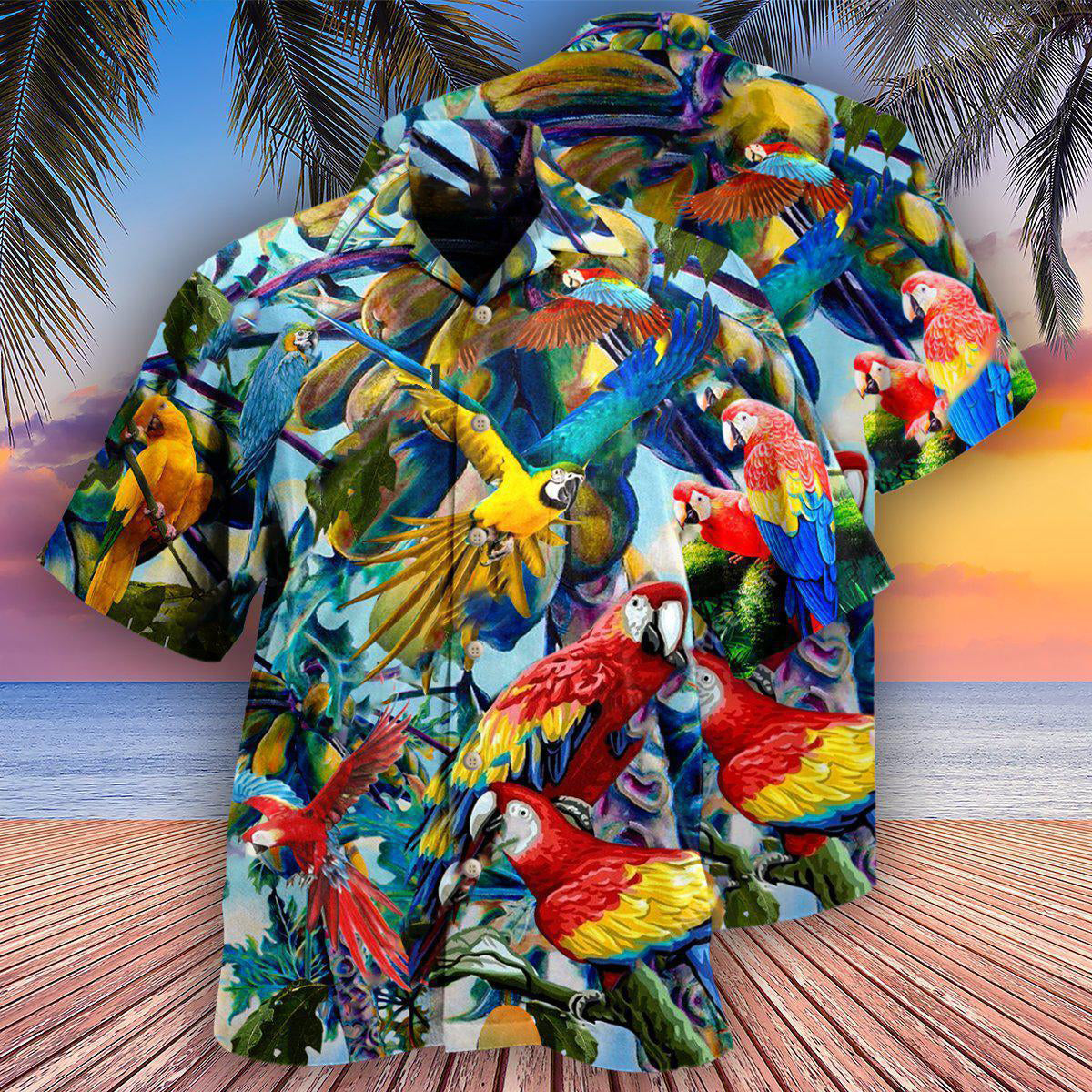 Parrot Likes Papaya Hawaiian Shirt For Summer Vacation And Beach Travel