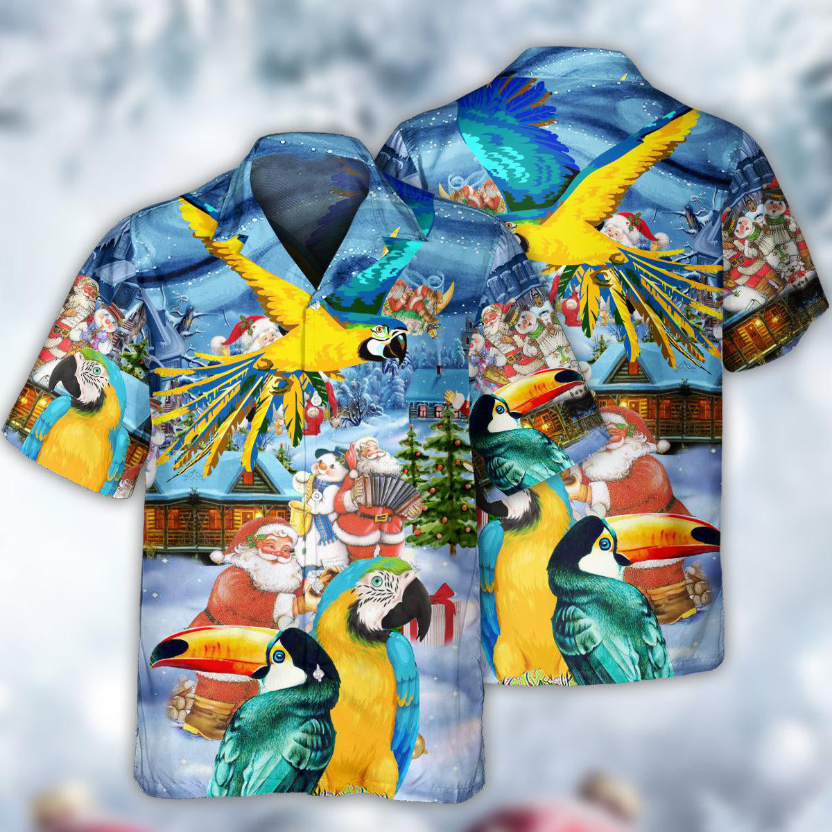 Parrot Beach Unique Hawaiian Shirt Artwork View For Weekend Travel And Beach Style