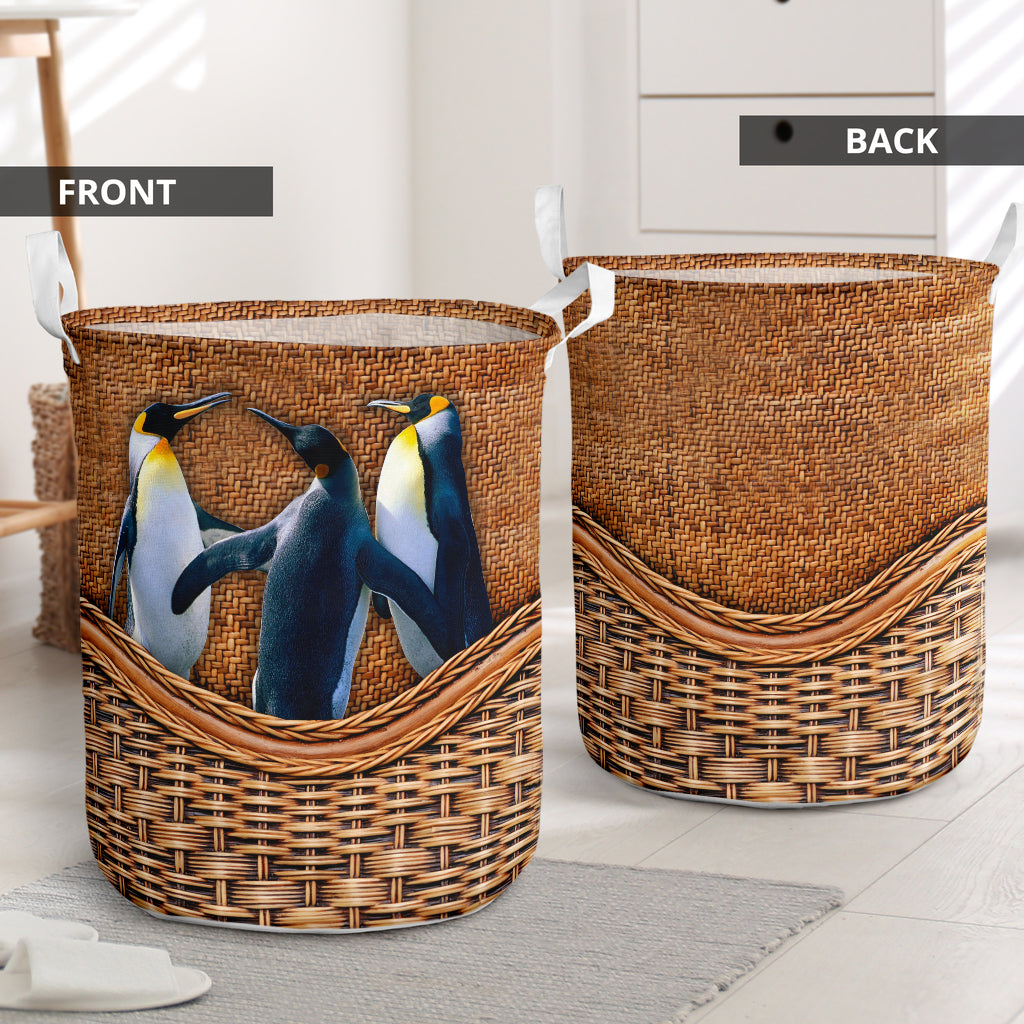 Penguin Love Their Friend Laundry Basket For Room Home Organizer