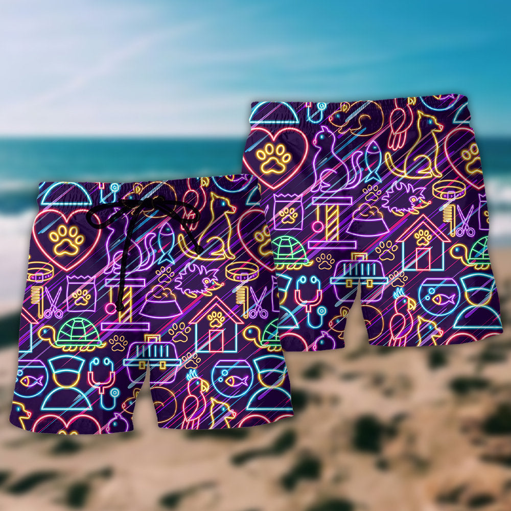 Colorful Pet Lover Stunning Beach Shorts Pattern View For Coastal Holidays And Casual Activities