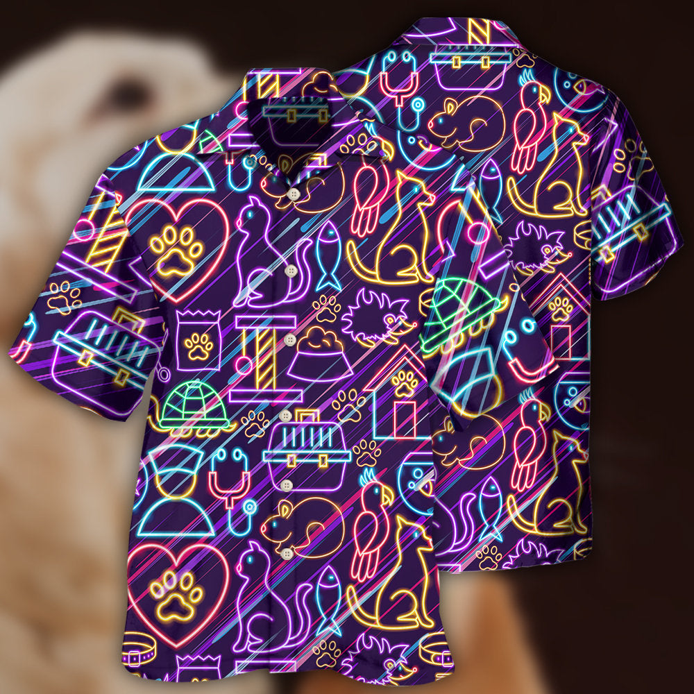 Stunning Pets Animal Hawaiian Shirt For Summer Vacation, Beach Travel, And Casual Wear