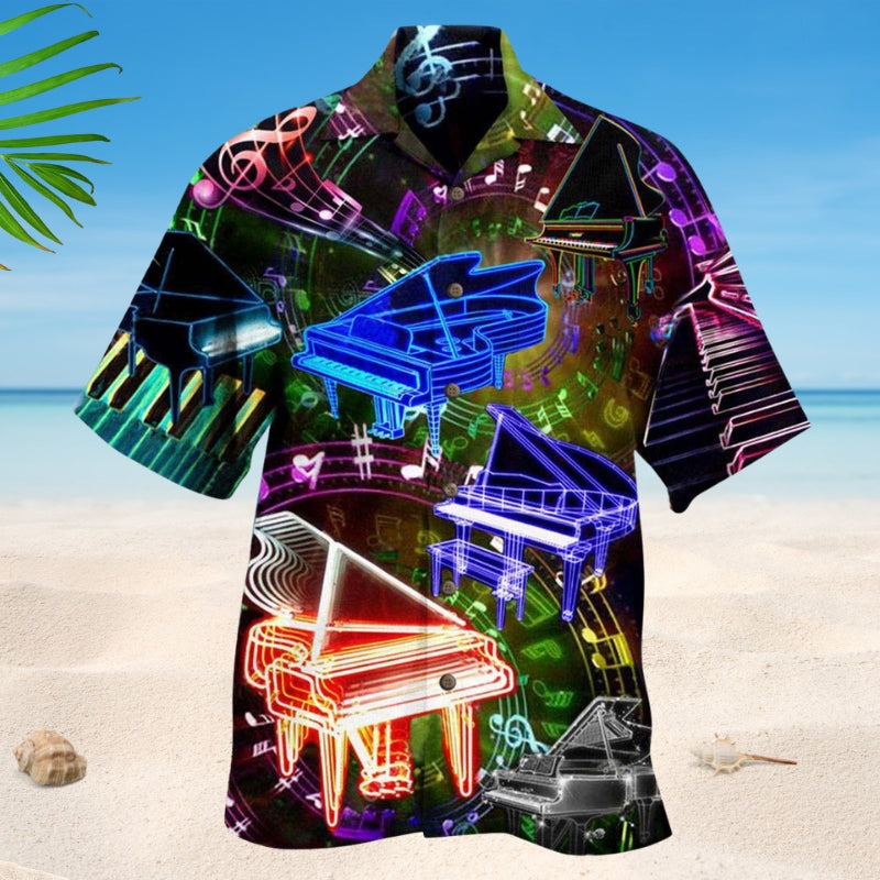 Piano Speaks Music Hawaiian Shirt For Creative Performers, Coastal Trips, And Casual Everyday Wear