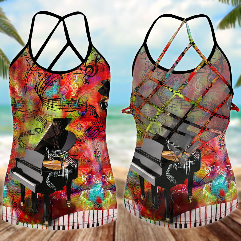 Piano Is My Life Hollow Tank Top For Performance Practice And Weekend Wear
