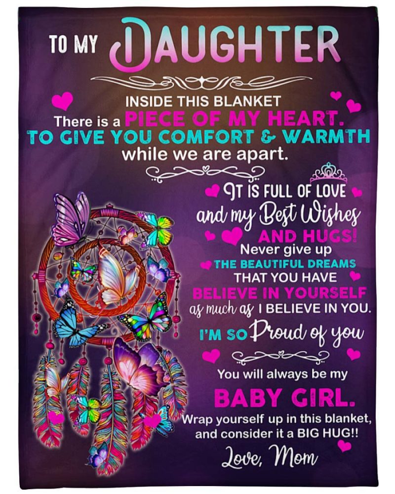 Dreamcatcher To My Daughter Dreamcatcher Flannel Blanket For Cozy Bedroom Sofa Decor