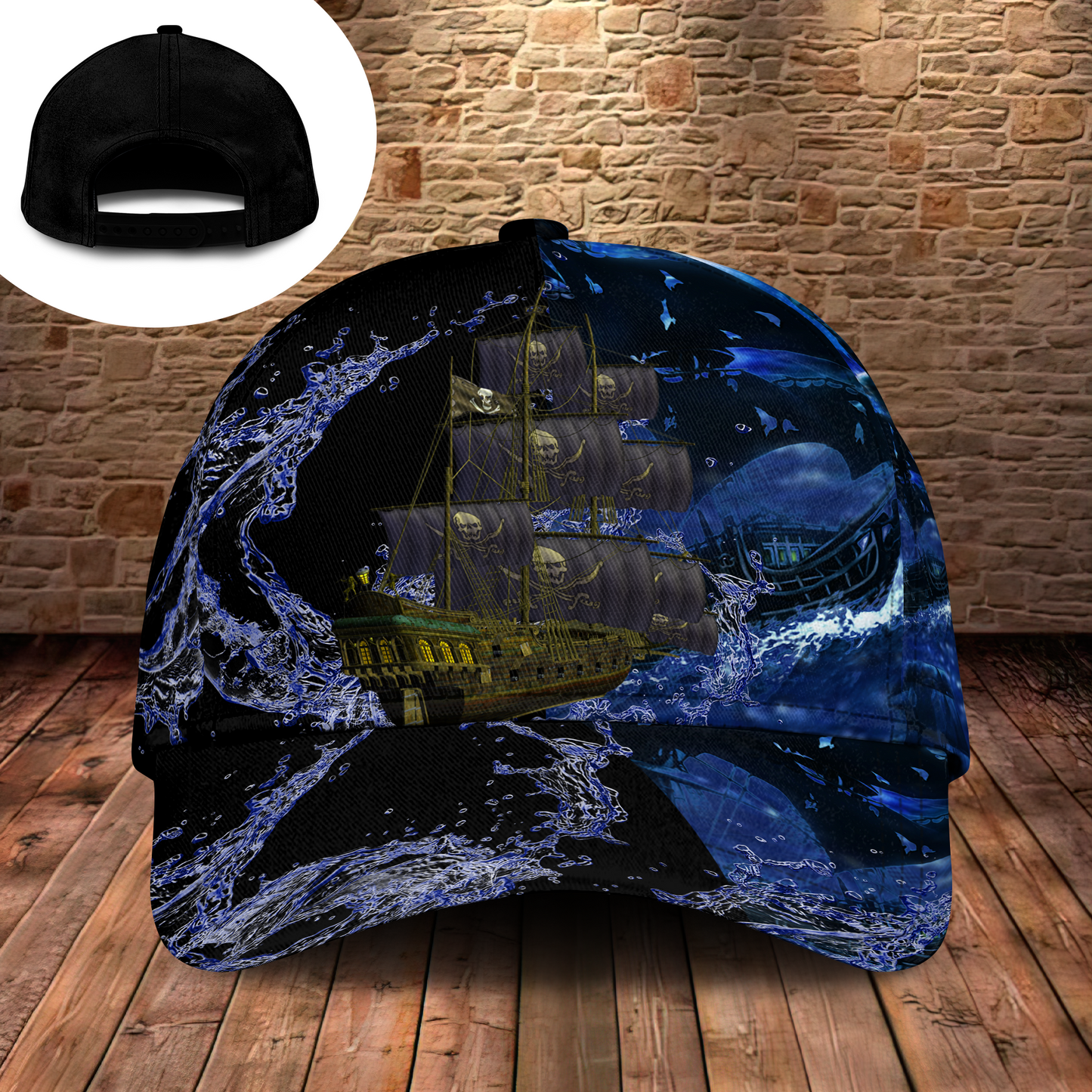 Pirate Ship Moonlight Romance Classic Cap For Coastal Trips Outdoor Activities And Gift Giving