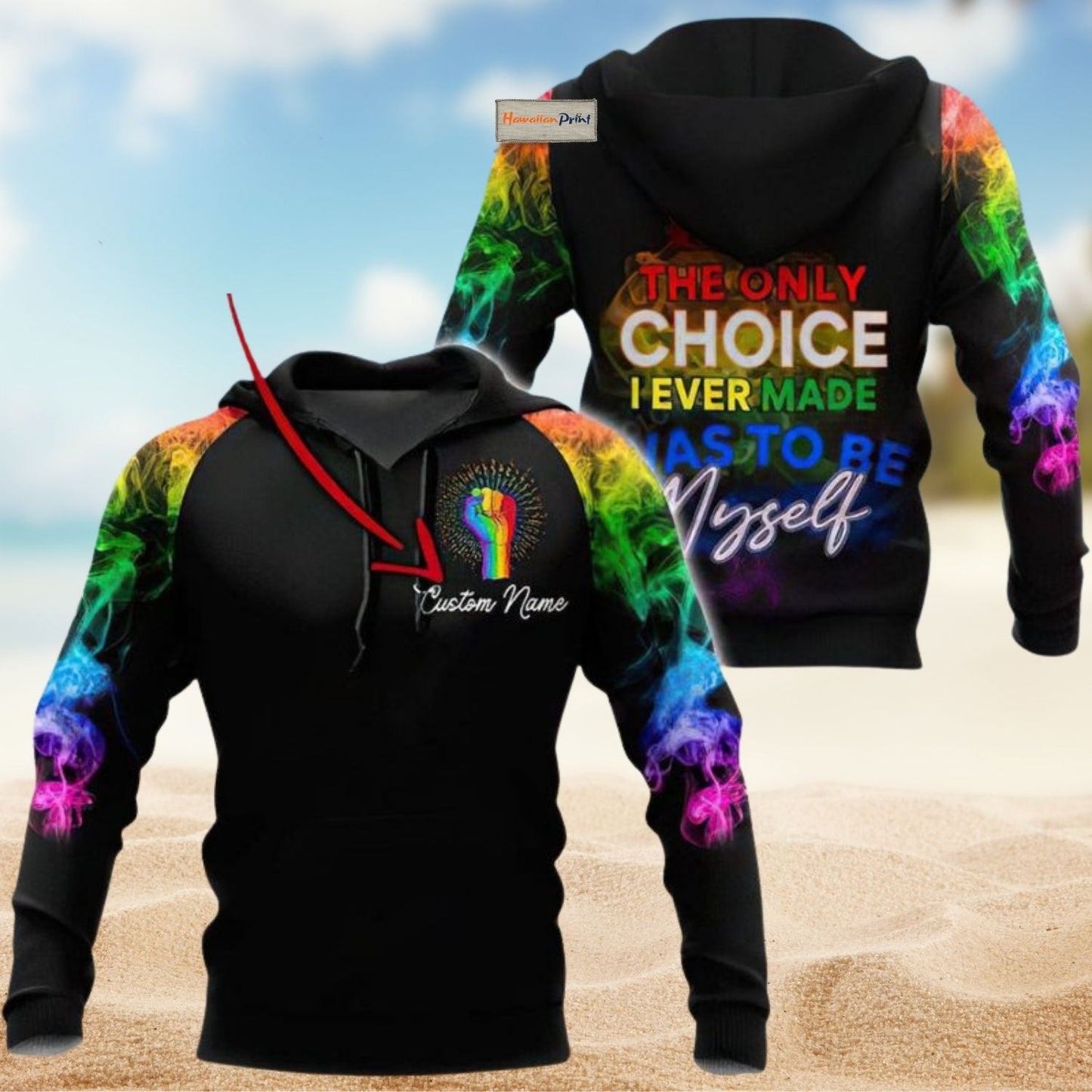 Pride Myself Personalized Hoodie For Colorful Celebrations Casual Travel And Everyday Comfort