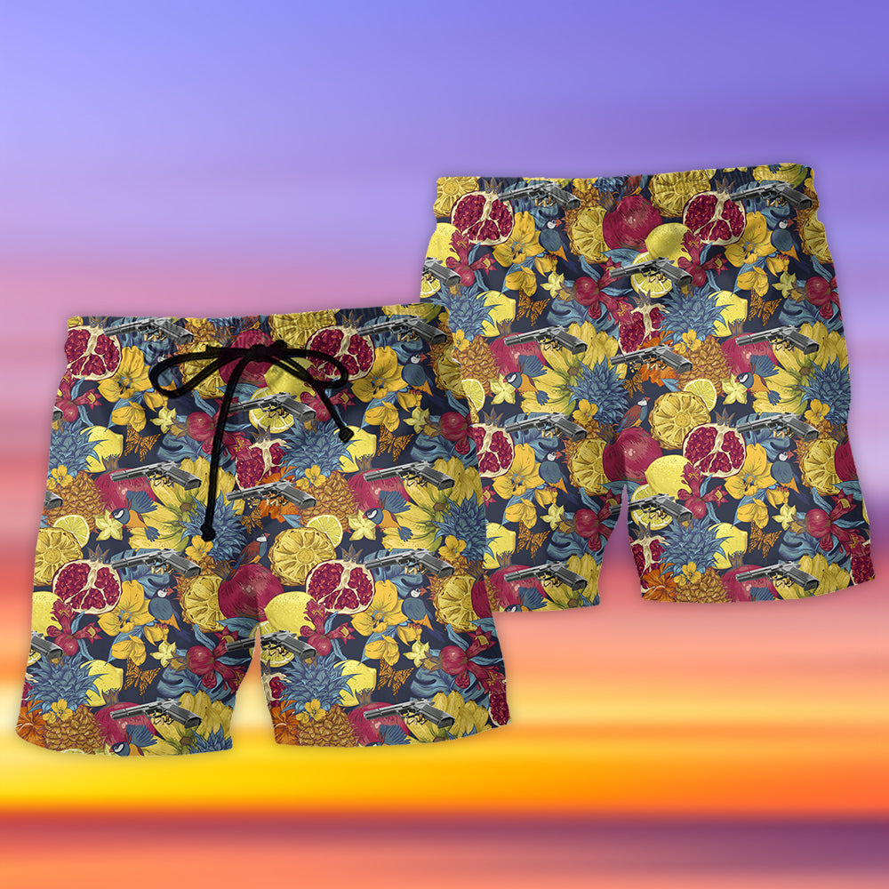 Dark Skull Hand Tropical Beach Shorts Artwork Detail For Tropical Travel And Everyday Wear