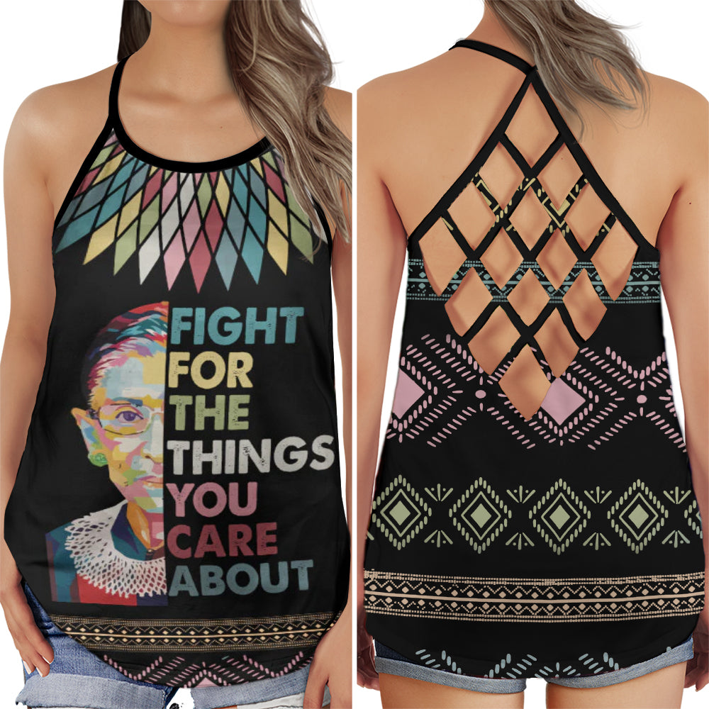 Courage And Conviction Hollow Tank Top For Fitness Activities And Relaxed Style