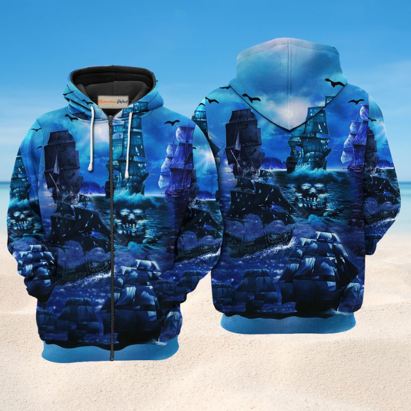 Romantic Pirate Ship Hoodie For Bold Casual Looks Travel Days And Comfortable Style