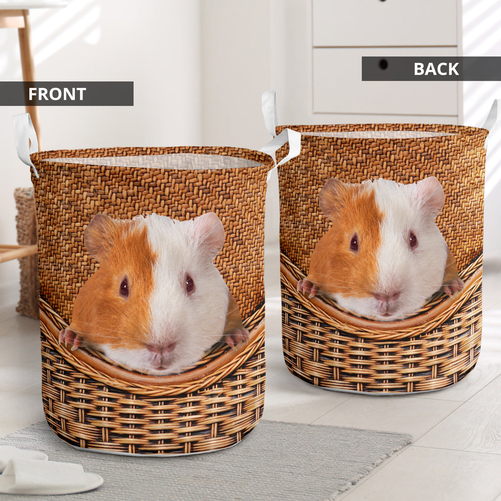 Small Size A Small Guinea Pig Brown Laundry Basket For Bathroom Bedroom Storage