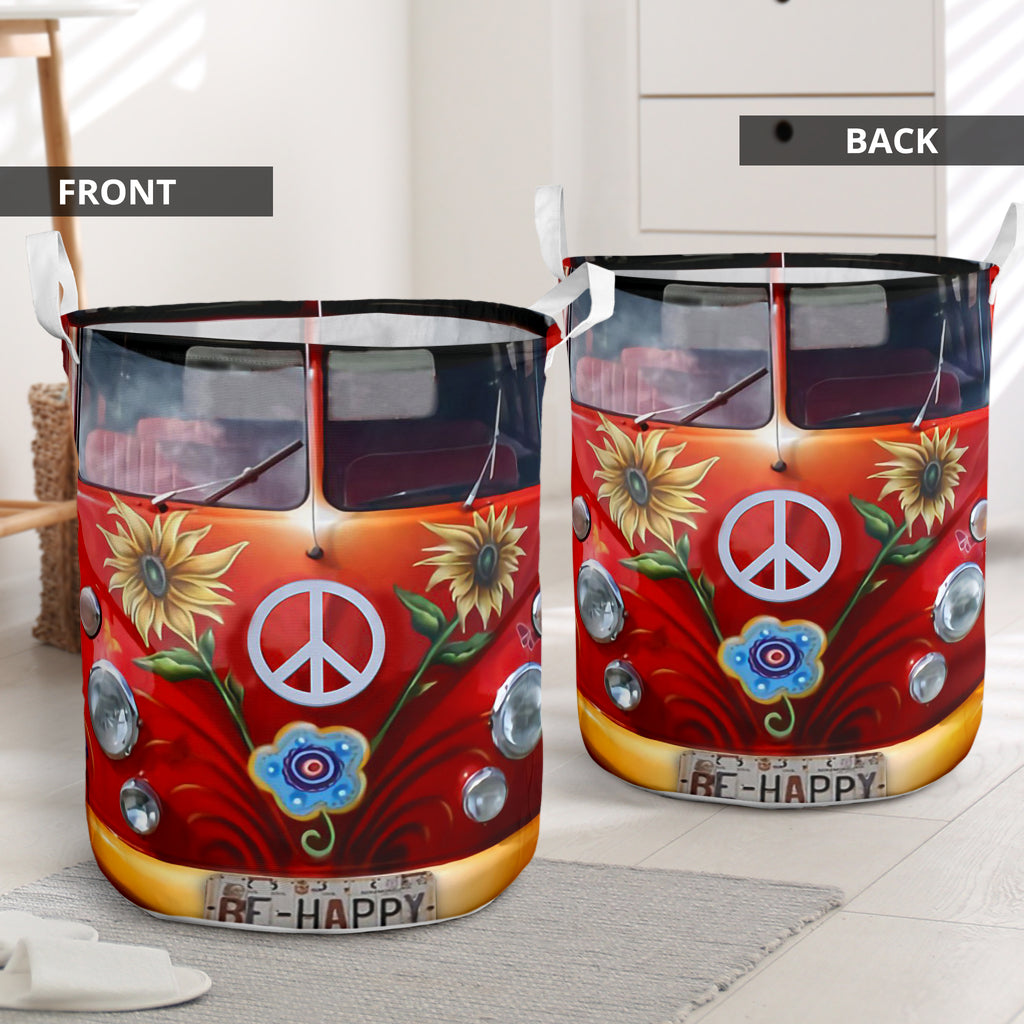 Hippie Red Van Laundry Basket For Bathroom Bedroom Storage