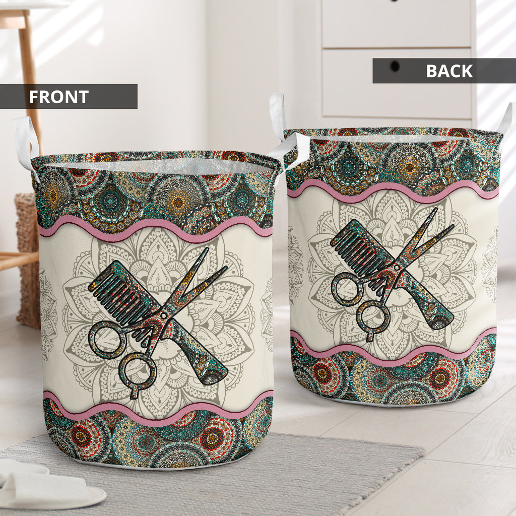 Hairstylist Mandala Laundry Basket For Bathroom Bedroom Storage